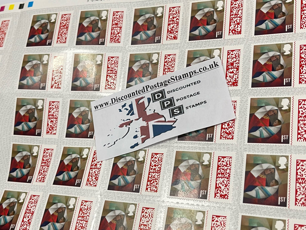 NEW BARCODED 1 x 1st Class Christmas Stamps Self Adhesive *20% Discount* (£1.44 Each!)