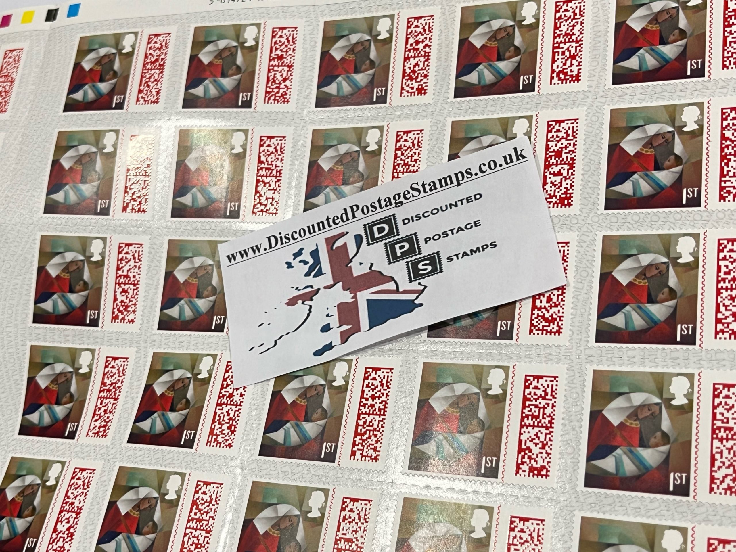 NEW BARCODED 1 x 1st Class Christmas Stamps Self Adhesive *20% Discount* (£1.44 Each!)