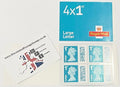 4 x 1st Class Turquoise Large Letter 100g Self Adhesive Stamps (QR Coded) *20% Discount* (£2.64 Each!)